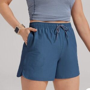 Allbirds Natural Run Merino Wool Blend Shadow Blue Shorts, Small